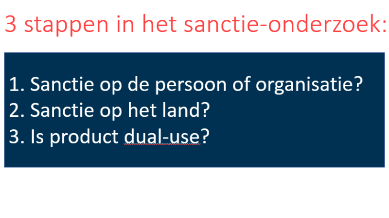 “Mag ik zaken doen met een organisatie?” Bepaal in 3 stappen of er sancties zijn.